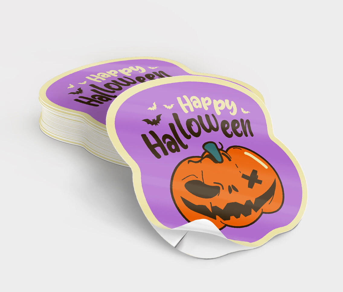 die-cut Christmas stickers